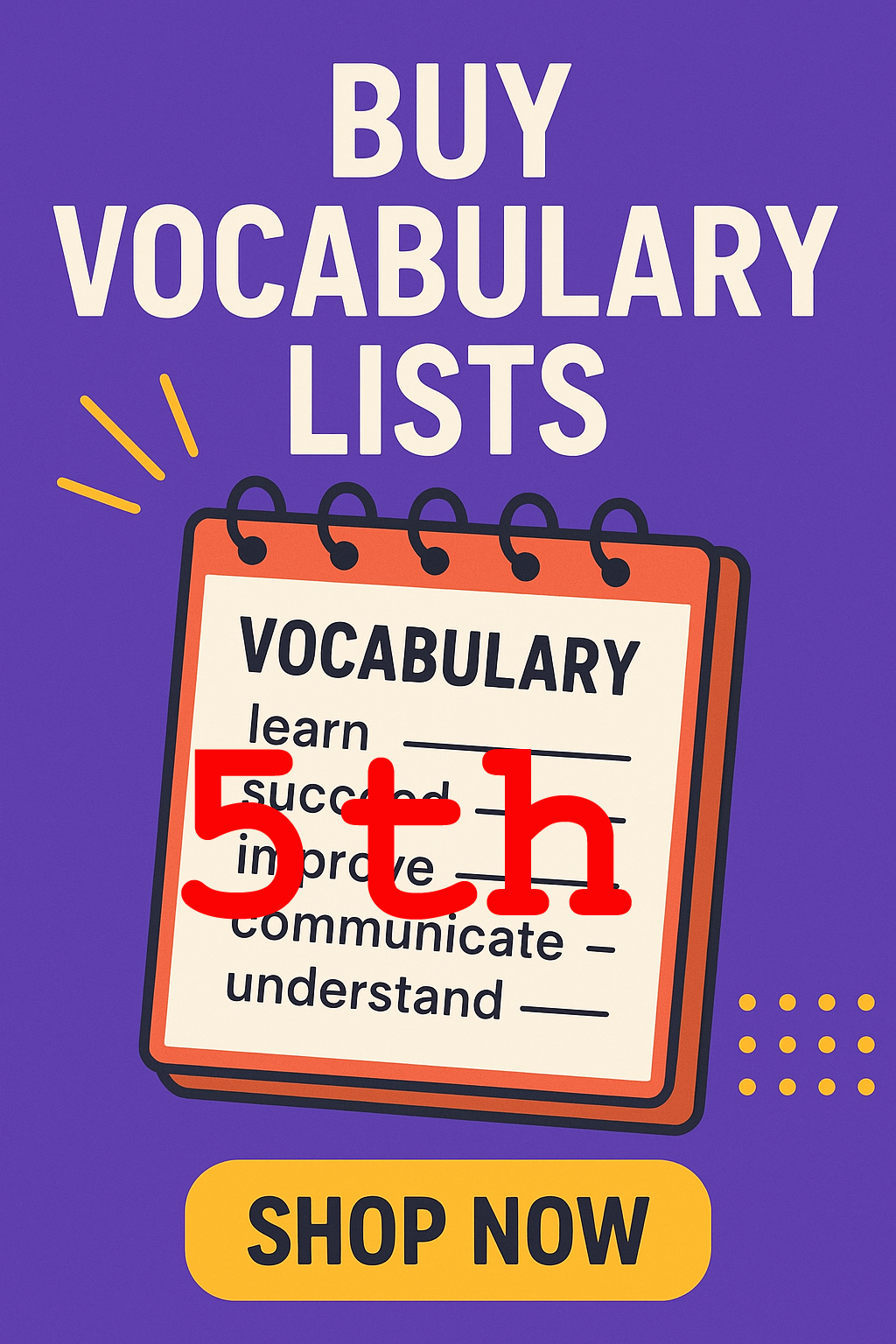Word Up - Fifth Grade Vocabulary Words